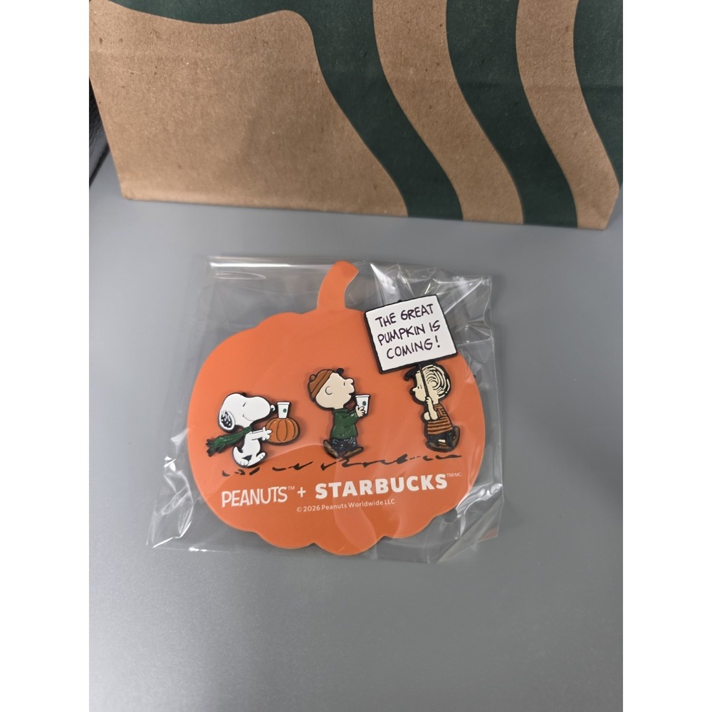 Starbucks x Peanuts Fall 2026 Enamel Pin Set – Snoopy Charlie Brown Linus